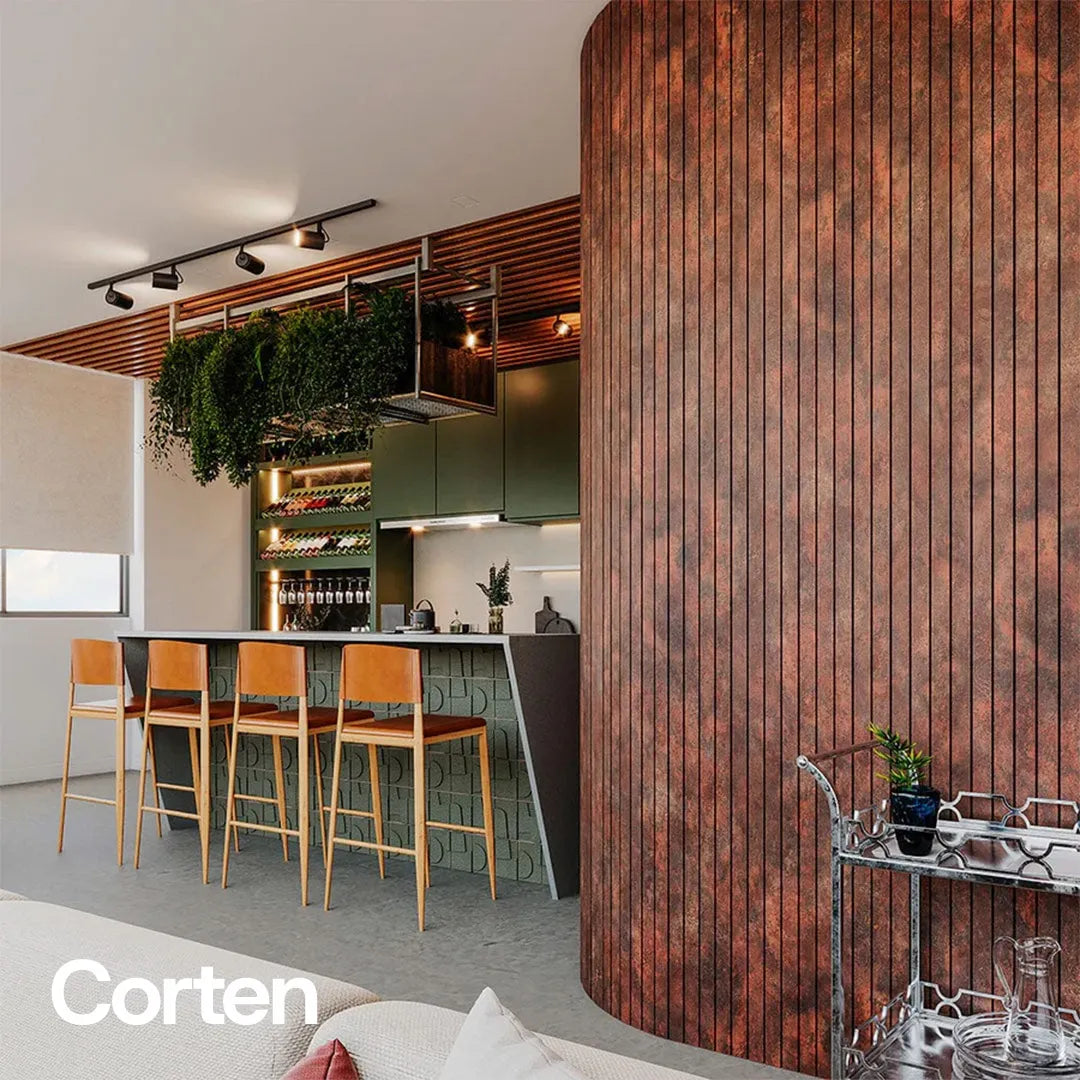 Peel & Stick Slatted Wall Panels Plus – DIY Wide Wood Look Decor